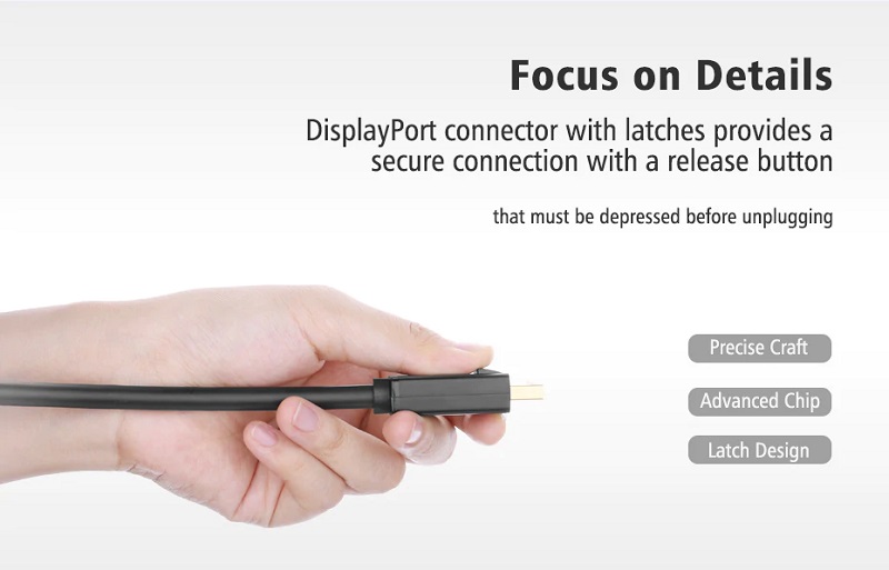 10238 Dây DP sang HDMI Ugreen, có chipset, 1M